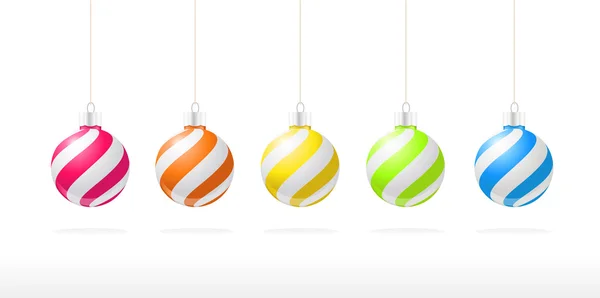 Vector image of colorful christmas bulb. — Stock Vector