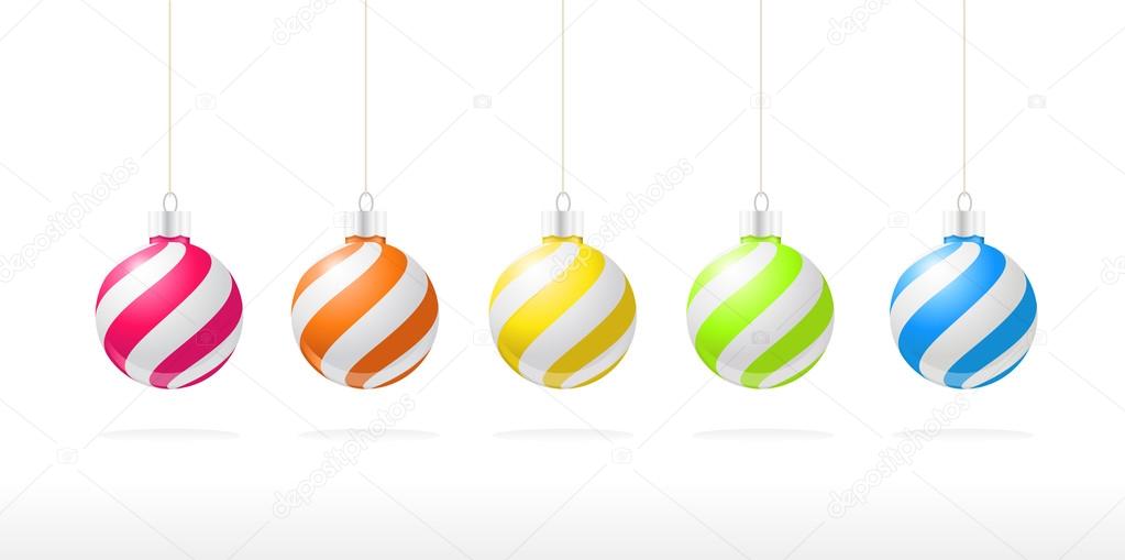vector image of colorful christmas bulb.