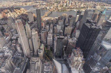New York şehrinin hava manzarası