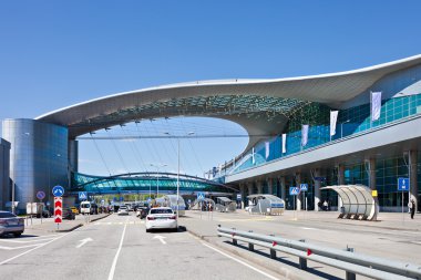 Havaalanı Sheremetievo. Terminal D.Russia. Moscow.Terminal ö. 20 Mayıs 2015