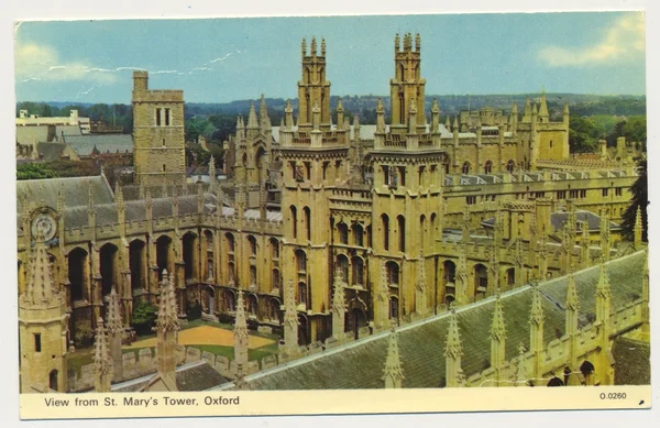 Oxford University.Old postcard