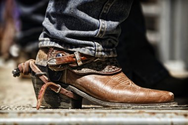 Rodeo kovboy çizme ve teşvik
