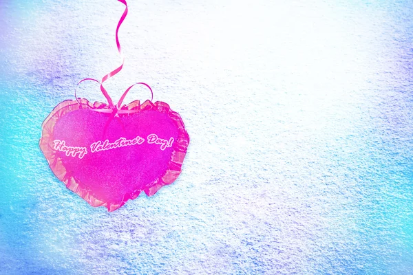 Background from snow. Heart. — Stock Photo, Image