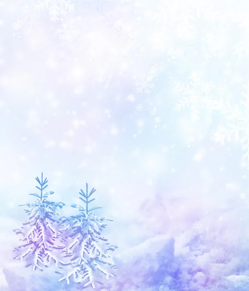 Зимний пейзаж. Заснеженные деревья — стоковое фото