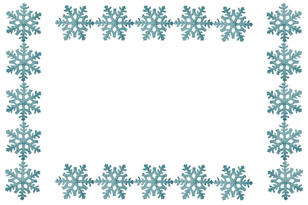 Colorful beautiful snowflakes isolated on white background. Fram — Stock Photo, Image