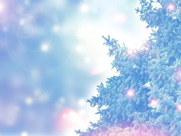 Winter landscape. Snow covered trees. christmas background — Stock Photo, Image