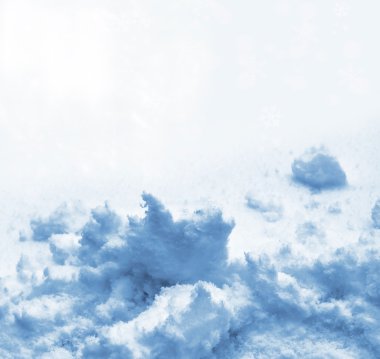 Geçmişi. Kış manzarası. Karların dokusu.