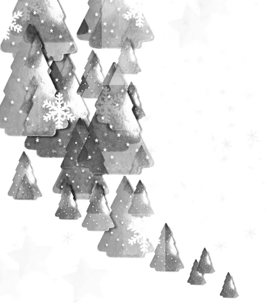 Achtergrond van kerstbomen — Stockfoto