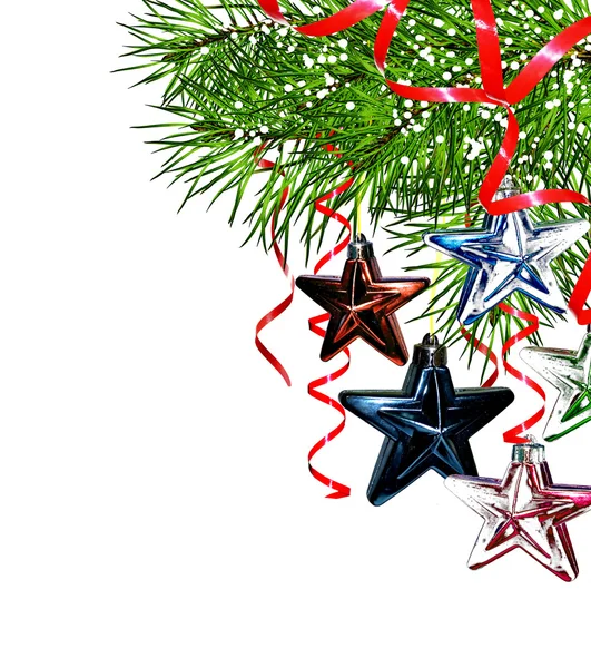 Árbol de Navidad decorado con juguetes —  Fotos de Stock