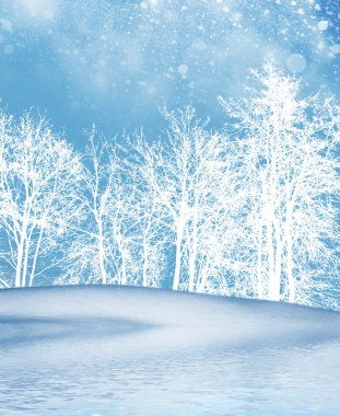 Kış manzarası. arka plan