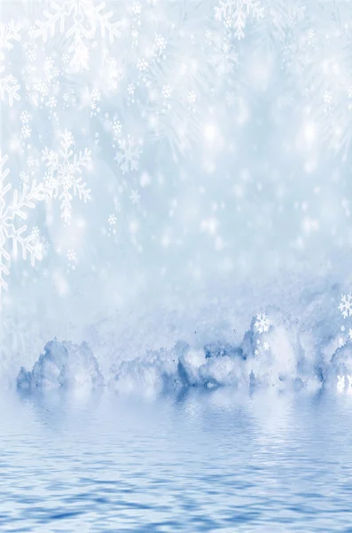 Kar arka plan. Kış manzarası — Stok fotoğraf