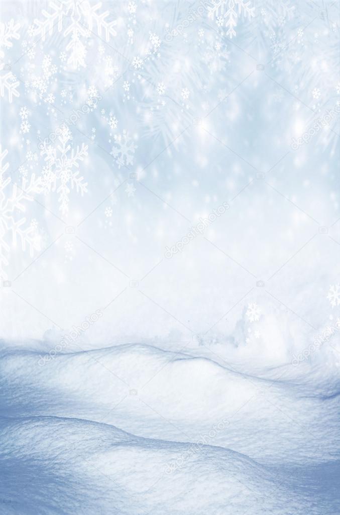 Background of snow. Winter landscape