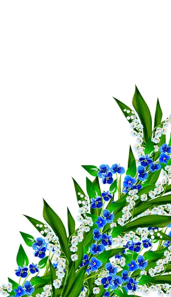 Unohda-me-kukka eristetty valkoisella taustalla — kuvapankkivalokuva