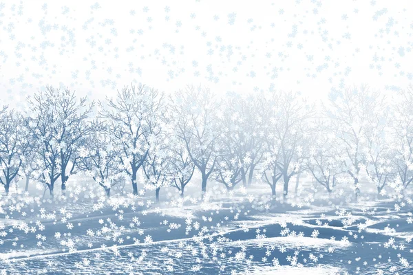 Floresta de Inverno. Paisagem inverno — Fotografia de Stock