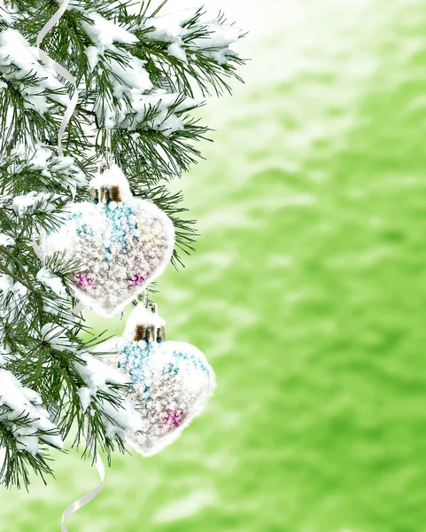 Christmas background. Christmas toy. Heart. — Stock Photo, Image