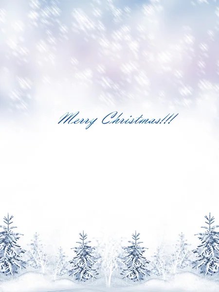 Christmas card. winter Landscape — Stock Photo, Image