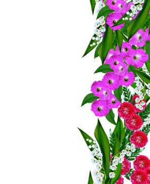 Tatil kartı gül ve lilyum vadi