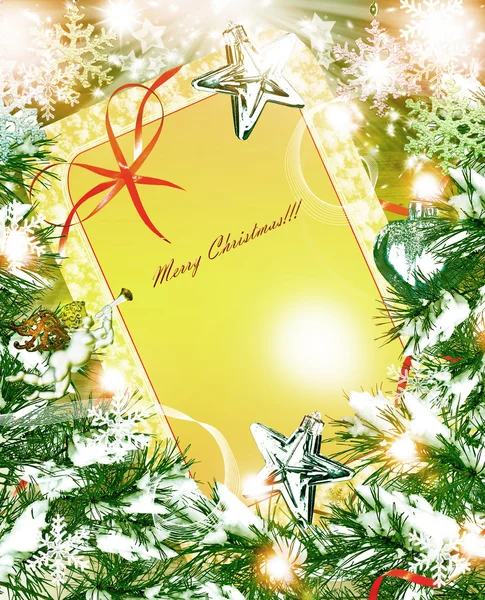 Karácsonyi háttér. Karácsonyi játék. üdvözlőkártya — Stock Fotó