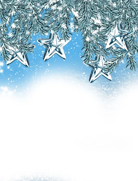 Winterlandschaft. Hintergrund. Schnee. Weihnachtsbaum — Stockfoto