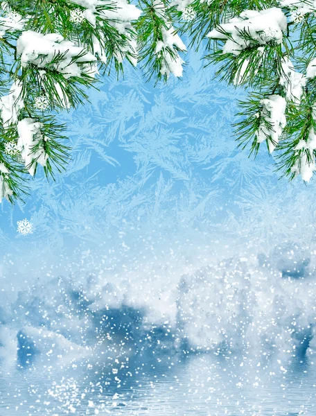 Winterlandschaft. Hintergrund. Schnee — Stockfoto