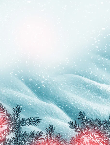 Winterlandschaft. Hintergrund. Schnee — Stockfoto