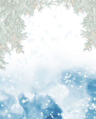 Kış manzarası. kış orman