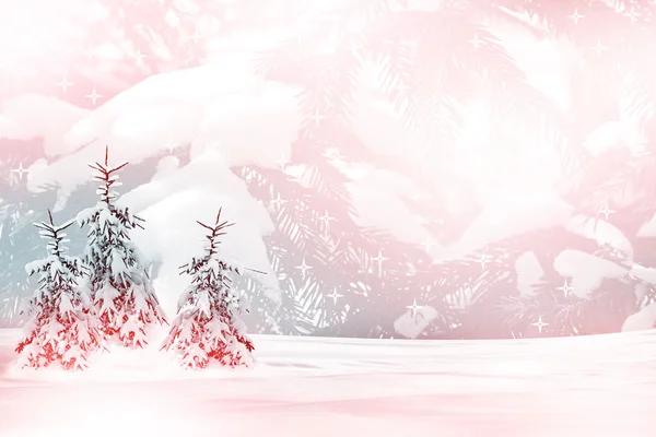 겨울 숲입니다. 겨울 풍경. — 스톡 사진