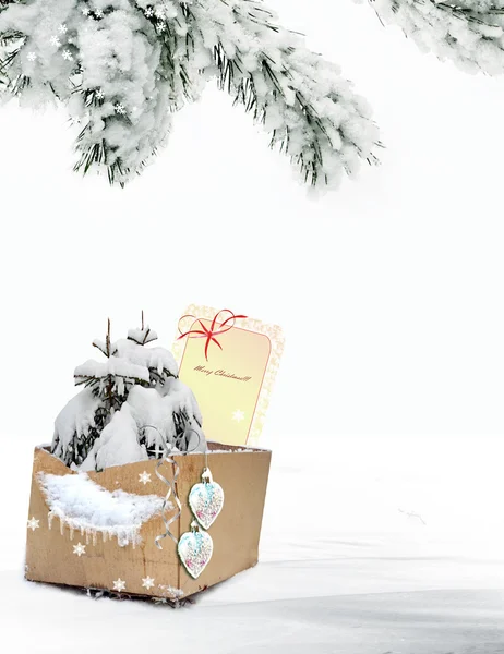 Cartão de Natal festivo. — Fotografia de Stock