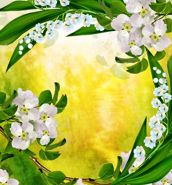 Spring landscape. Flowering Pear — Stock Photo, Image
