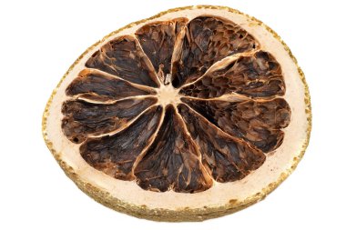 Kurumuş Meyve Kapalı, süsleme için narenciye beyaz arkaplanda izole