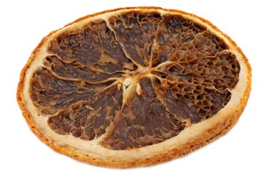 Kurumuş Meyve Kapalı, süsleme için narenciye beyaz arkaplanda izole