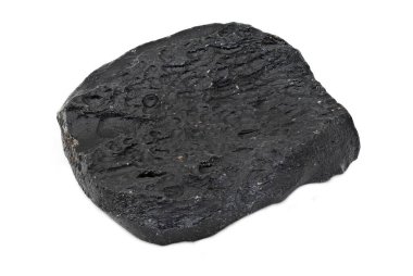 Tektite Close Up, beyaz arkaplanda cam taşın stüdyo çekimi