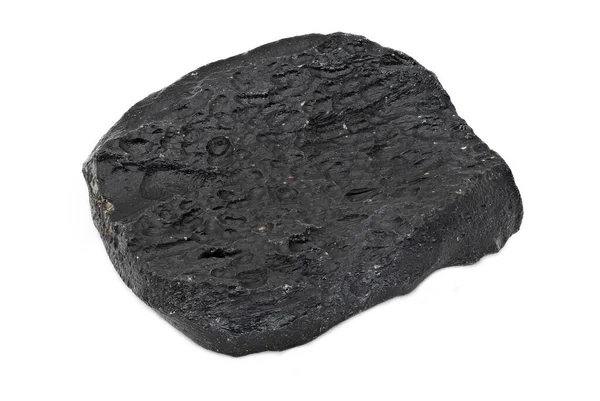 Tektite Close Up, beyaz arkaplanda cam taşın stüdyo çekimi