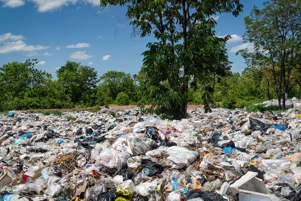 Garbage Dump At Nature, landscape with rubbish