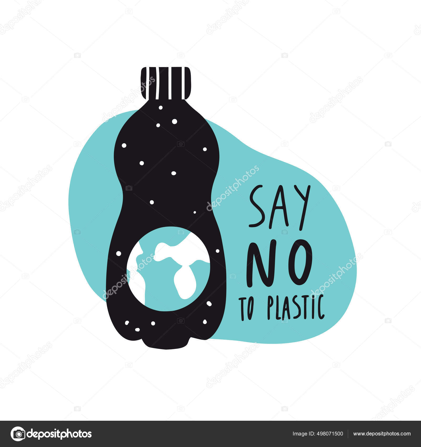 Dites Non Au Plastique: Autocollants à Imprimer