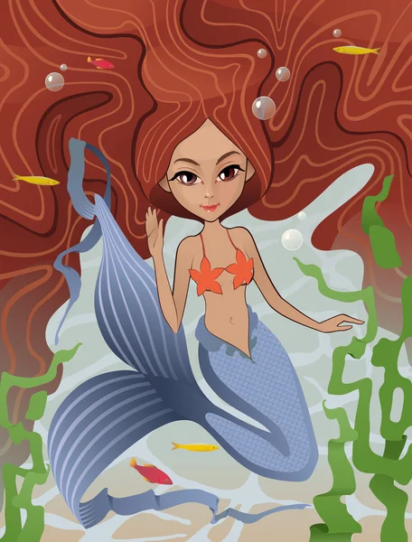 Mermaid (Siren of the Sea) — Stock Vector