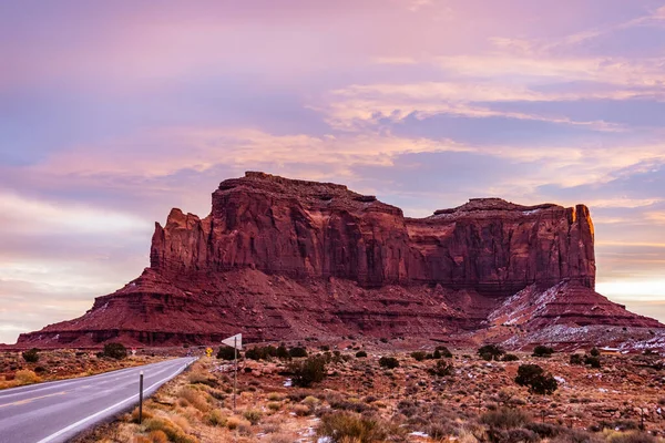 Lever Soleil Hiver Monument Valley Utah — Photo