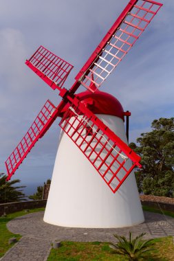 Windmill at Mosteiros, Azores clipart