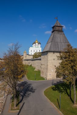 Pskov Kremlin köprüde üzerinden görüntülemek