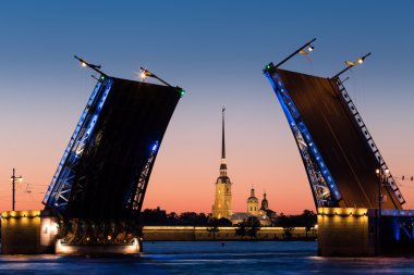 Palace Bridge ve Peter ve Paul Fortress