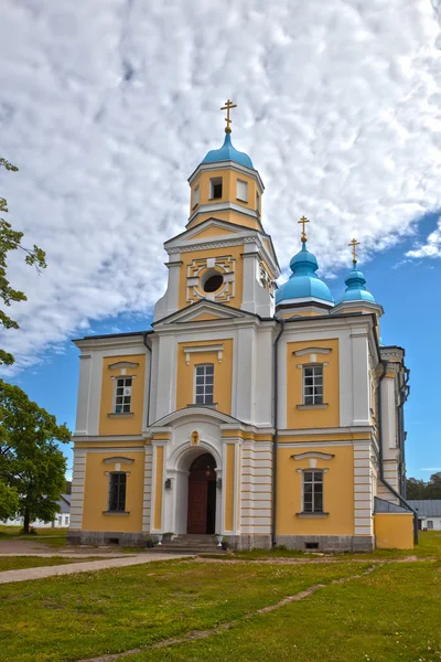 Konevsky Monastery on the island Konevets — Stock Photo, Image