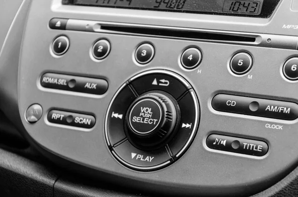 Ovládací Panel Audio Přehrávač Dalších Zařízení Auta — Stock fotografie