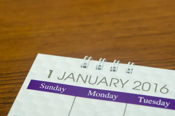 Календарь Январь 2016 — стоковое фото