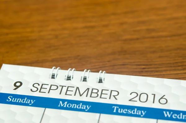 Calendar September 2016 — Stock Photo, Image