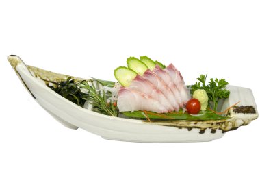 Sashimi Hamaji beyaz arka plan