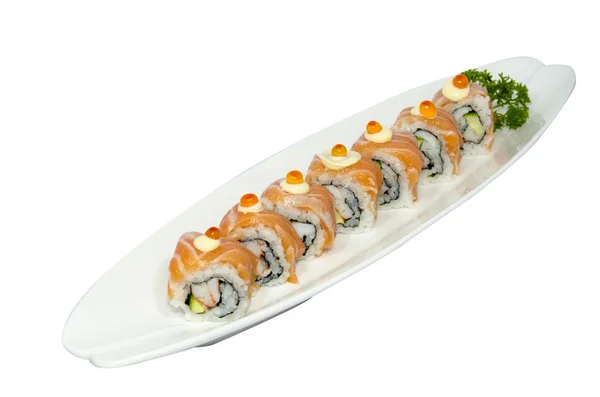 Rollo de sushi de salmón —  Fotos de Stock