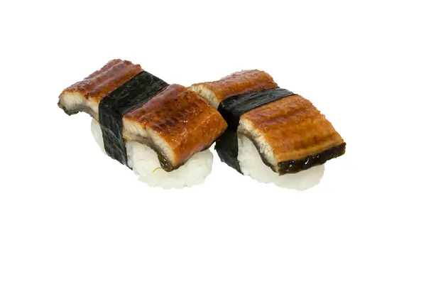 Unagi sushi na białym tle — Zdjęcie stockowe