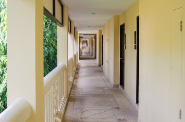 perspektif uzun koridorun otel