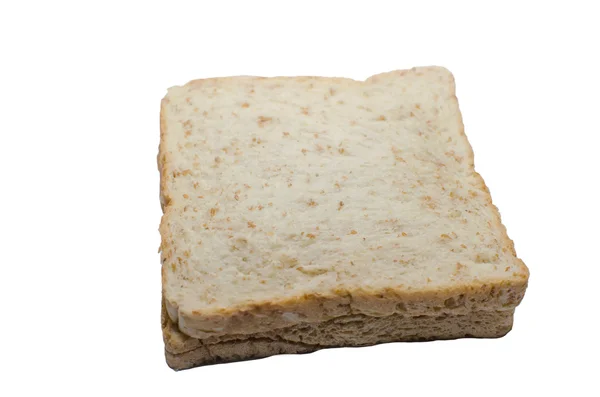 Bröd vit bakgrund — Stockfoto