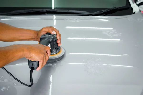 Detail Polishing Car Preparing Car Surface Coating Ceramics — Stock Photo, Image